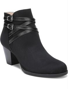 Black Boots Stylish Heels, Buckle Ankle Boots, Fashionable Shoes, Women's Ankle Boots, Black Ankle Booties, Block Heel Boots, Comfortable Boots, Beautiful Boots