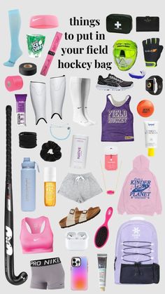 there are many things to put in your field hockey bag on this page and it's easy