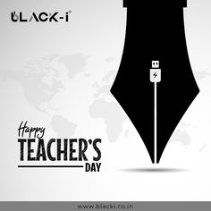 a black and white poster with the words happy teacher's day written on it