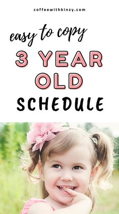 3 year old girl smiling with cute curly pigtails and pink flower in her hair: easy to copy 3 year old schedule Toddler Schedule, Baby Schedule, Well Rested, Daily Schedule, Work From Home Moms, Family Adventure, Daily Routine, Year Old, Look At