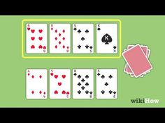 an image of playing cards with the words wiki how to play them in this game