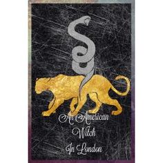 the american witch book cover with a gold lion on it's face and snake