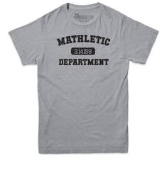 Mathletics Department T-Shirt | Science Shirt | Math T shirt | Mens and Ladies Sizes | Nerdy Geeky M Sporty School T-shirt With Logo Print, Sporty School T-shirt With Text Print, Sporty Text Print T-shirt For School, Sporty Logo Print T-shirt For School, Math T Shirt, Nerdy Clothes, Nerdy Outfits, Science Shirts, Ladies Shirts