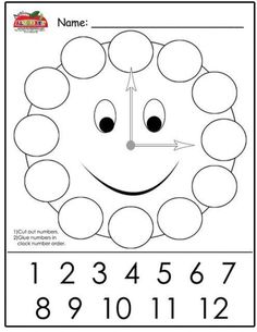 a printable worksheet for numbers 1 - 10 with an image of a smiling face