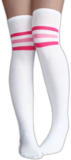 Casual Stretch Pink Legwear, Casual Pink Stretch Legwear, Trendy White Thigh High Hosiery, Trendy Stretch White Stockings, Casual Pink Fitted Legwear, Casual White Over The Knee Leg Warmers, Trendy White Knee-high Legwear, Trendy White Stretch Stockings, White Thigh High Trendy Hosiery