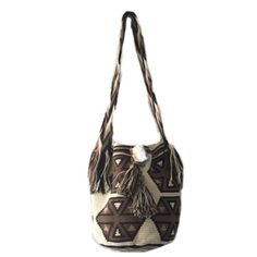 Wayuu Mochila Bohemian Handmade Colombia Bag In Beige/Brown Color. New With Tags! This Beautiful Bag Is Handwoven By The Indigenous Artisans Of Colombian Wayuu Tribe Where They Use Old Age Traditions And Techniques To Create This Unique Handbag. Dimensions: 12”H X 13”W X 8.5”D Strap Drop 17” Materials: 100% Woven Acrylic Threads White Bohemian Bucket Bag For Everyday, Everyday White Bohemian Bucket Bag, Bohemian Beige Bucket Hobo Bag, White Bohemian Bucket Bag, Bohemian Beige Bucket Bag With Adjustable Strap, White Bohemian Bucket Bag For Travel, Beige Bohemian Bucket Bag With Adjustable Strap, Everyday Bohemian Handwoven Bucket Bag, Bohemian Handwoven Everyday Bucket Bag