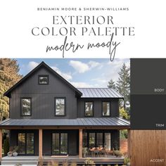 the exterior color palette for modern woody