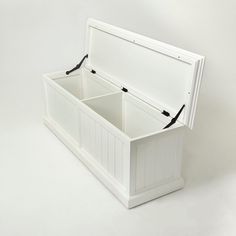 a white storage box with measurements for the top and bottom section, on a white background