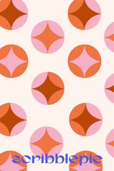 an orange and pink abstract pattern with the word appellable on it's side