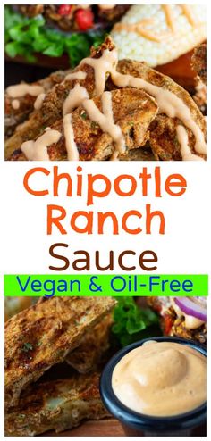 the recipe for chipotle ranch sauce is shown