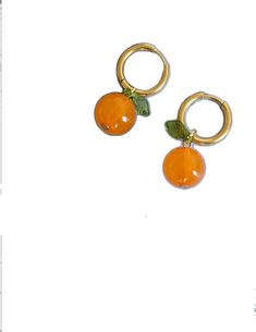 Trendy Orange Round Earrings, Peach Earrings For Summer Gift, Cute Orange Dangle Jewelry, Orange Round Earrings For Summer, Orange Earrings For Spring Gift, Spring Gift Orange Earrings, Cute Orange Drop Earrings, Trendy Orange Dangle Earrings, Spring Orange Drop Earrings