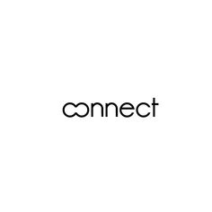 the word connect written in black on a white background