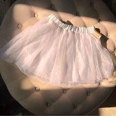 Fabulous White Tutu With Two Layers Of Tulle, Satin, Elastic Belt And Under Skirt Liner Size M New With Tag White Skirt For Spring Costume Party, White Skirt For Halloween Costume Party, White Skirt For Costume Party In Summer, White Summer Skirt For Costume Party, White Skirt For Summer Costume Party, White Stretch Party Petticoat, White Non-stretch Party Skirt, Fitted Petticoat For Dress-up Occasions In Spring, White Non-stretch Skirt For Party