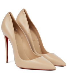 Christian Louboutin has mastered the art of classic stilettos with the iconic So Kate 120 pumps. From the label's Nudes collection in shade 1 – a light beige – this exclusive pair is made from smooth nappa leather with iconic lipstick-red soles | Christian Louboutin So Kate 120 leather pumps Bottega Veneta Pouch, Louboutin Online, Wedding Red, Christian Louboutin So Kate, So Kate, Wedding Heels, Red Sole, Patent Leather Pumps, Heels Pumps