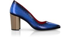 Woman`s Luxury Block Heel Shoes are handcrafted by individual order. Upper material is made by leather, premium leather. Insole and lining materials - leather. Your new shoes will be handcrafted especially for you and delivered for free to your home or office in 1-2 weeks. Included option for free return and remake if the shoes do not fit.Only now all this is available at an exclusive price of $247.00.Proceed with you order now. Elegant Blue Leather Shoes For Office, Elegant Blue Leather Office Shoes, Formal Blue Heels With Leather Sole, Elegant Blue Court Shoes With Sculpted Heel, Classic Blue Court Shoes For Formal Occasions, Classic Blue Formal Court Shoes, Blue Leather Heels For Galas, Blue Court Shoes With Sculpted Heel For Formal Events, Elegant Blue Patent Leather Shoes