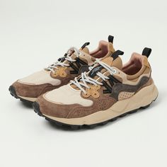 For superb comfort with an ecological edge, you don’t have to look much further than the Flower Mountain brand for inspiration. Drawing influence from the great outdoors, and quality sneaker construction, the brand have crafted the ‘Yamano 3’ design for the modern consumer. Boasting a technical fabric upper, with suede trim and inserts, cork insoles, reinforced laces, and the perfect comfort footbed, this sneaker is with you every step of the way. These iconic designs make a bold statement, but Luxury Outdoor Sneakers With Contrast Sole, Luxury Suede Sneakers For Outdoor, Luxury Sneakers For Outdoor, Designer Luxury Outdoor Sneakers, Luxury Outdoor Sneakers, Flower Mountain Shoes, Fun Sneakers, 2025 Style, Workwear Boots