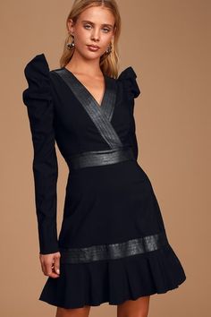 Dresses for Women | Best Women's Dresses Online Pretty Midi Dresses, Stylish Black Dress, Black Gowns, Ruffled Mini Dress, Cute Black Dress, Dark Dress, Surplice Dress, Black Dress Formal, Dress Shopping