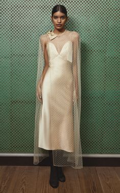 Women's Markarian Fall/winter 2024 Collection | Moda Operandi Tulle Cape, Sequin Halter Dress, Stella Dress, Simple Black Dress, Fashion 2024, Satin Dress, Guest Dresses, Satin Dresses