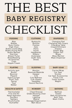 the best baby registry checklist