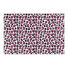 pink and black leopard print on white background