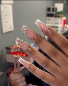 Jordan Year, Birthday Nail, Grad Outfits, Bling Things, Natural Manicure, Back To School Nails, Pink Ombre Nails, Diy Acrylic Nails, Baddie Nails