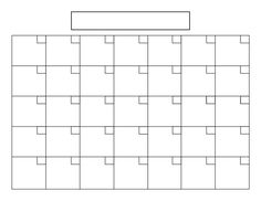 a blank calendar is shown in black and white