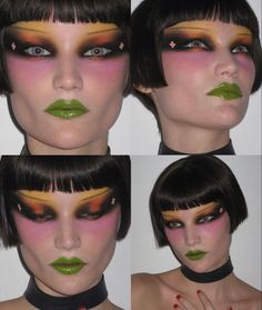 Unconventional Makeup, Funky Makeup, Drag Make-up, Punk Makeup, Drag Makeup, Edgy Makeup, Makeup Eye Looks, Goth Makeup, Crazy Makeup