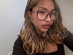 laya deleon Glasses For Girls, Cute Glasses Frames, Braid Inspiration, Cute Glasses, Makeup Clothes, Girls With Glasses, Braids For Black Hair, Face Hair, Pretty Selfies