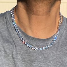 Men's & women's 7 mm thick tennis chain. Solid 925 sterling silver /w rhodium finish. Dazzling disco ball colors effect is amazing . Choose your length: 16", 18", 26" , 28 inch. Weigh 60-98 grams depending on length. 4 prong setting (cz) gems that shine hard. Stylish box snap w/ one single safety latch. Real 925 won't turn or make your neck green. 100% genuine sterling silver precious metal. This luxurious piece looks like a million bucks. 100% FREE SHIPPING in USA. Order now! Silver Cubic Zirconia Tennis Necklace With Bling, Silver Rhinestone Tennis Necklace For Anniversary, Iced Out Cubic Zirconia Tennis Necklace, Diamond White Round Tennis Necklace With Bling, Diamond White Bling Tennis Necklace, Silver Iced Out Tennis Necklace For Anniversary, Silver Bling Tennis Necklace As Gift, Iced Out Round Cubic Zirconia Tennis Necklace, Dazzling Sterling Silver Tennis Necklace With Prong Setting