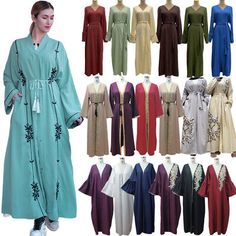 Great Shopping Dubai Women Open Dress Muslim Cardigan Kaftan Long Jilbab Robe Abaya Kimono Gown, Women's Dresses Modest Maxi Length Kaftan For Spring, Modest Maxi-length Kaftan For Spring, Spring Long Modest Kaftan, Traditional Long Sleeve Abaya For Spring, Summer Long Sleeve Abaya, Modest Long Sleeve Thobe For Spring, Traditional Maxi Length Spring Abaya, Modest Long Abaya For Summer, Traditional Long Abaya For Fall