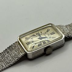 Vintage Elsa Schiaperili Watch Evening Analog Watch With Rectangular Dial, Elegant Evening Analog Watch, Elegant Silver Watch Accessories With Chronometer, Timeless Silver Watch Accessories For Evening, Schiaparelli Accessories, Elsa Schiaparelli, Accessories Vintage, Vintage Accessories, Accessories Watches