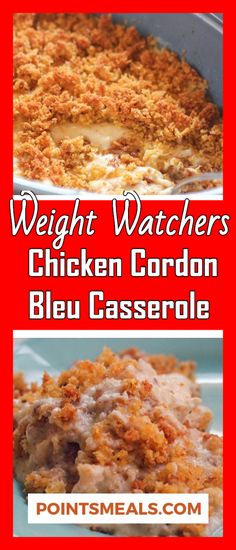 the cover of weight watchers chicken cordon bleu casserole