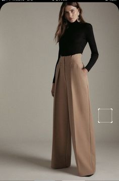 Summer Interview Outfit, Wide Leg Trousers Outfit, Business Casual Women, Wide Leg Pants Outfit, High Waisted Wide Leg Pants, Business Casual Outfits For Women, Looks Party, Womens Business Casual, High Waist Pants