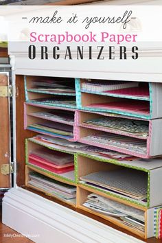 an organized craft room with lots of storage