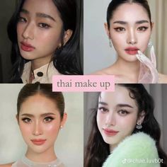 Thai Makeup, Makeup Types, Types Of Makeup Looks, Makeup Names, Korean Eye, Different Makeup Looks, Girly Makeup, Tools Drawing, Korean Stuff