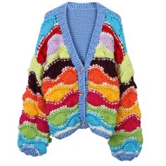 sponsored - Find many great new & used options and get the best deals for New Womens Multi-color V Neck Button Cardigan Sweaters Crochet Fall Coats Jacket at the best online prices at eBay! Free shipping for many products! Kidcore Sweaters & Cardigans, Weirdcore Clothes Sweaters & Cardigans, Multi Colored Cardigan Sweaters, Sweaters Crochet, Fall Coats, Spring Pattern, Crochet Buttons, Crochet Fall, Cardigan Sweaters