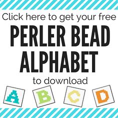 the free perler bead alphabet to print