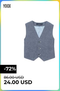 wash at 30° c, dry cleanable, do not bleach, iron at 150° c max, plain weave, denim effect, no appliqués, solid color, v-neck, double-breasted, sleeveless, fully lined, 3 buttons, no pockets , Color: Blue , Size: 24 Suit Vest, Stella Mccartney Kids, Vest Dress, Matching Sets, Double Breasted, Latest Fashion, Color Blue, United States, Solid Color