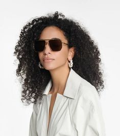 Bottega Veneta - Aviator sunglasses | Mytheresa Black Aviator Sunglasses, Gold Aviator Sunglasses, New Bottega, Lens Filters, Aviator Style, Sunglasses & Glasses, Online Stores, Round Sunglass Women, Aviator Sunglasses