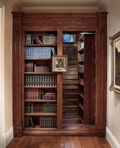 Dream House Library, Secret Passages, Simple Living Room Decor, Home Library Design, Hidden Rooms, Secret Door, Small House Plan, Built In Furniture