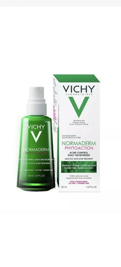 Vichy Normaderm Phytoaction Acne Control Daily Moisturizer, 1.69 fl oz. EXP:3/23. Box is shopworn but contents new and unused. Ready to ship! Vichy Moisturizer, Non Comedogenic Oils, Cream For Oily Skin, Salicylic Acid Acne, Acne Control, Baking Soda Shampoo, Receding Gums, Acne Blemishes, Cleansing Gel