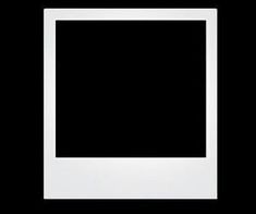 a white square frame on a black background