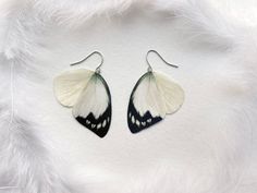 Australian Butterfly Delias Nigrina, Silk Butterfly Earrings, Butterfly Wings Earring, Beige Butterfly Wings Earrings, Ivory Wings Butterfly🌸  Australian Delias Nigrina Butterfly Design🌸  Made of silk with beautiful realistic effect🌸  Light, at the same time gentle and noticeable, all attention on you!🌸  Great gift for those who love Butterflies!🌸  Ready to Ship! :)Feel free to write me if you have any questions or wishes! 😊The main idea of the earrings is uniqueness and tenderness, every White Butterfly Charm Earrings As Gift, White Butterfly Charm Earrings For Wedding, White Drop Earrings With Butterfly Charm, White Butterfly-shaped Earrings With Butterfly Charm, White Butterfly Charm Earrings, Handmade White Butterfly Jewelry, Creative Necklace, Butterfly Wing Earrings, Butterfly Hair