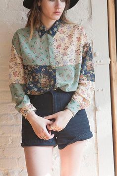 Vintage 90s 80s Grunge Goth Floral Green Button Up Button Up Dress Outfit, Goth Floral, 1990 Style, 80s Grunge, Fashion Guys, Pop Punk Fashion, Vintage Outfits 90s, Estilo Indie, Outfit Vintage