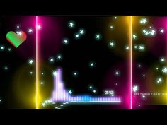 an animated video game with neon lights and stars in the background, as well as a heart