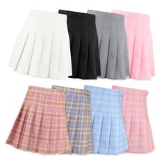 Harajuku fashion new lattice pleated skirt Cute Skirt Outfits, Pleated Skirts, Really Cute Outfits, Kawaii Clothes, Cute Skirts, Harajuku Fashion, Teen Fashion Outfits, Kawaii Fashion, Skirt Outfits