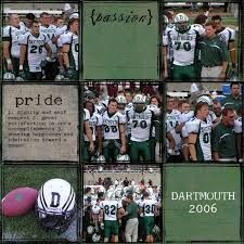 a collage of photos with football players in green and white uniforms on the sidelines