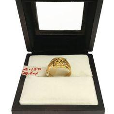 "Please contact us for any discounts or offers that are available on this item. We take absolute care of precious jewels are packed well so that there is no damage to the product. Your item will arrive in an elegant box, ideal for gifting to someone special. The weight of this ring in 18KT Solid Gold :- 4.150 Grams Approximately. The Weight might vary as per the gold purity. Please feel free to drop us a message regarding any query. Handling Time: We take handling time of 10 Business Days from t Traditional Yellow Gold Signet Ring For Formal Occasions, Formal 14k Gold Initial Ring, Traditional Hallmarked Signet Ring As Gift, Traditional Gold Signet Ring For Formal Occasions, Traditional Engraved Signet Ring For Formal Occasions, Traditional 14k Gold Ring, Formal 22k Gold Ring Engraved, 22k Gold Hallmarked Signet Ring, Traditional 14k Gold Engraved Ring Gift