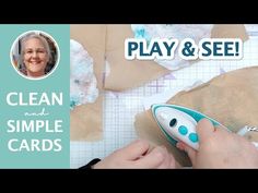 a woman is making some crafts with her hand and the words clean and simple cards