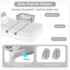 the instructions on how to use baby bed side sleeper